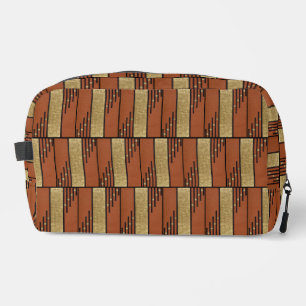 Art Deco In Gold And Tan Dopp Kit