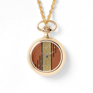 Art Deco In Gold And Tan Watch