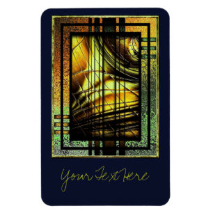 Art Deco In Green And Gold Magnet