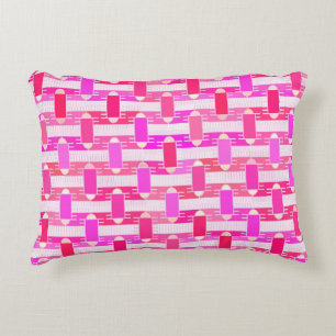 Art Deco industrial chic - pink, fuchsia, orchid Decorative Cushion