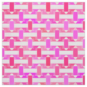 Art Deco industrial chic - pink, fuchsia, orchid Fabric
