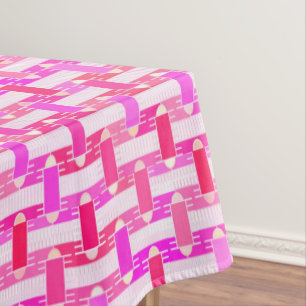 Art Deco industrial chic - pink, fuchsia, orchid Tablecloth