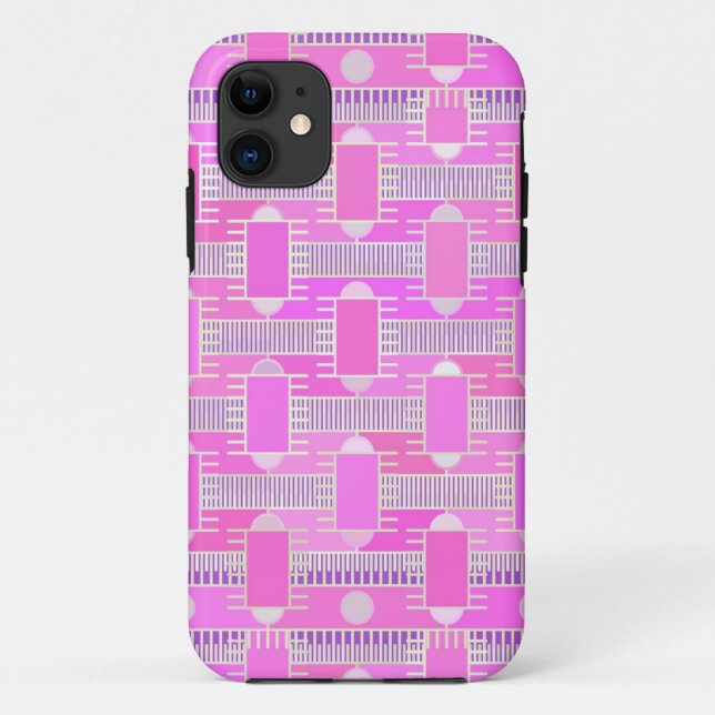 Art Deco industrial chic - pink, mauve Case-Mate iPhone Case (Back)