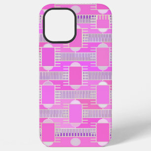 Art Deco industrial chic - pink, mauve iPhone 12 Pro Max Case