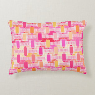 Art Deco industrial chic - pink, peach, gold Decorative Cushion