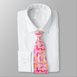 Art Deco industrial chic - pink, peach, gold Tie
