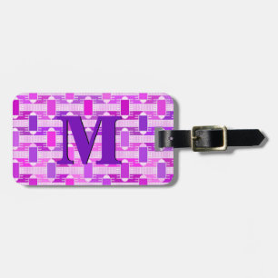 Art Deco industrial chic, violet, orchid, lavender Luggage Tag