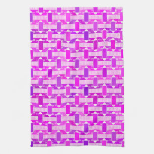 Art Deco industrial chic, violet, orchid, lavender Tea Towel