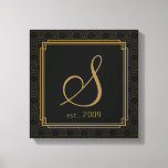 Art Deco Initial Wall Art<br><div class="desc">This 1920's inspired wall art would be perfect for a married couples home! Personalise with their last name's initial and the year their marriage began. This is a perfect gift for a newly wed couple and a house warming gift.</div>