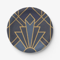 Art Deco inspiration in blue and gold