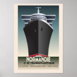 Art Deco Inspired Cruise Poster<br><div class="desc">An Art Deco inspired travel poster featuring a cruise ship.</div>
