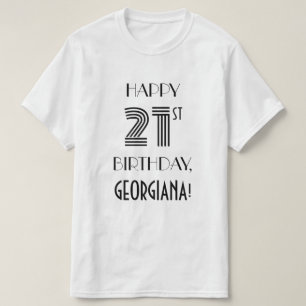 Art Deco Inspired Look 21st Birthday Party Shirt