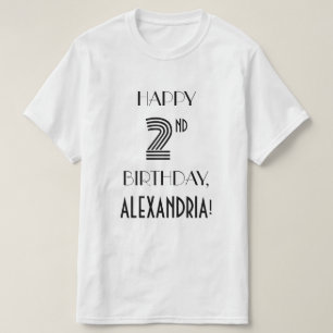Art Deco Inspired Look 2nd Birthday Party Shirt