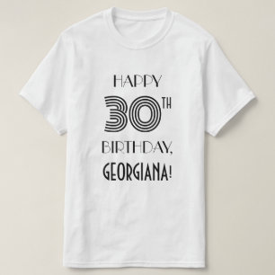 Art Deco Inspired Look 30th Birthday Party Shirt