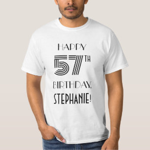 Art Deco Inspired Look 57th Birthday Party Shirt