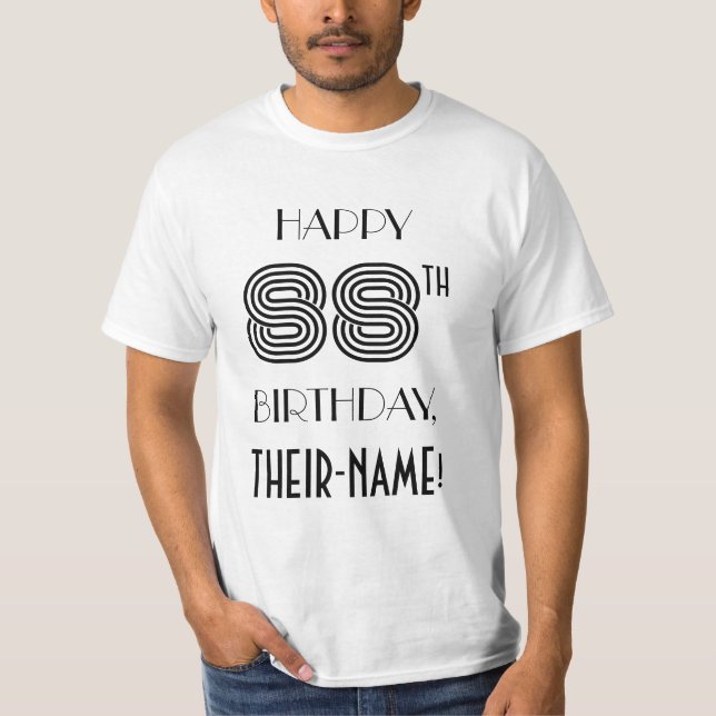 Art Deco Inspired Look 88th Birthday Party Shirt (Front)