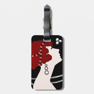 Art Deco Inspired Luggage Tag