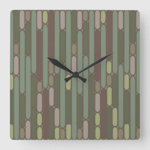 Art Deco Inspired Ovals Square Wall Clock