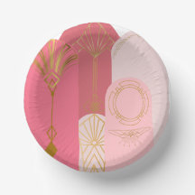 Art-Deco Inspired Pink hues send gold