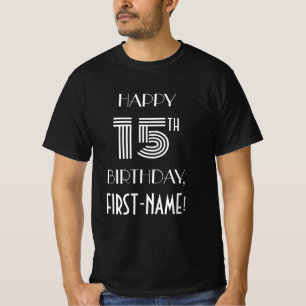 Art Deco Inspired Style 15th Birthday Party Shirt