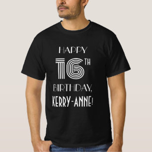 Art Deco Inspired Style 16th Birthday Party Shirt
