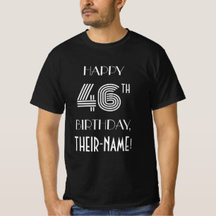 Art Deco Inspired Style 46th Birthday Party Shirt