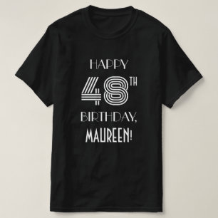 Art Deco Inspired Style 48th Birthday Party Shirt