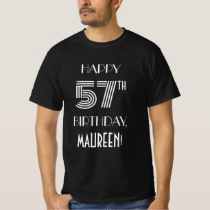 Art Deco Inspired Style 57th Birthday Party Shirt