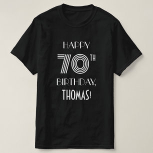 Art Deco Inspired Style 70th Birthday Party Shirt