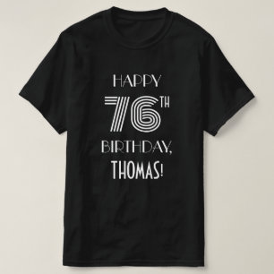 Art Deco Inspired Style 76th Birthday Party Shirt