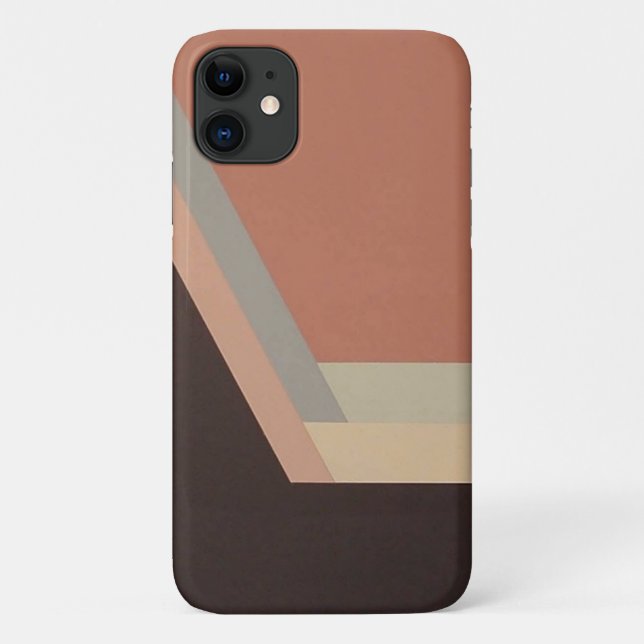 ART DECO iPhone 11 case (mauve/black) (Back)