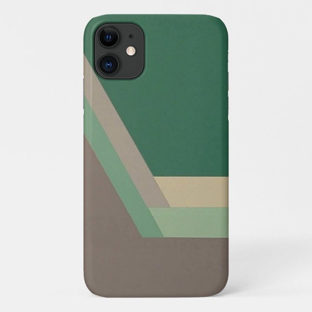 ART DECO iPhone 11 case (mint/grey) (Back)