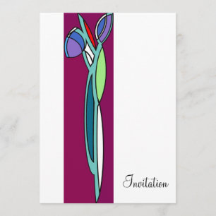 Art Deco Iris  - CP Invitation
