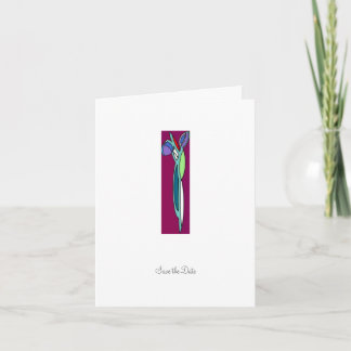 Art Deco Iris - Save the Date Card