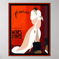 Art deco Italian fashion magazine Femina illustrat