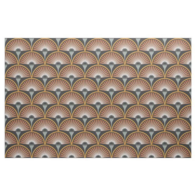 Art Deco Jazz Age Sunset Jukebox Fabric (Fat Quarter)