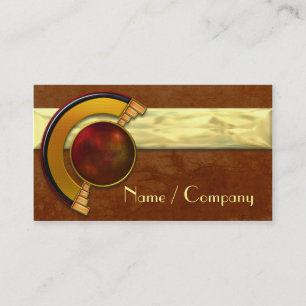 Art Deco Jewels Tan Business Card