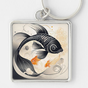 Art Deco Koi Keychain