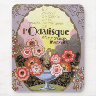 Art Deco l' Odalisque Perfume Label Mouse Mat