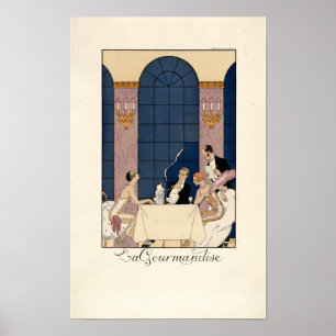 Art Deco "La Gourmandise" by George Barbier Poster