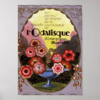 Art Deco Label Odalisque Toilette