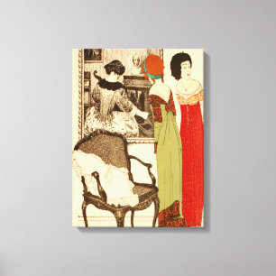 Art Deco ~ Ladies and the Painting Canvas Print