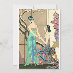 Art Deco Ladies By the Window Invitations