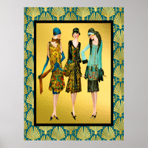 Art Deco Ladies Fashion Poster