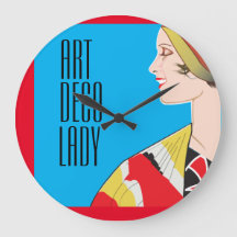 ART DECO LADY Acrylic Wall Clock