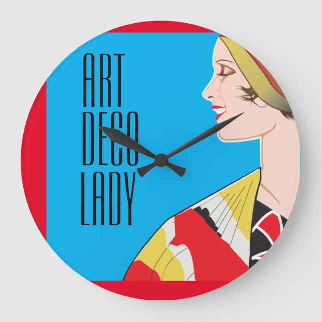 ART DECO LADY Acrylic Wall Clock (Front)