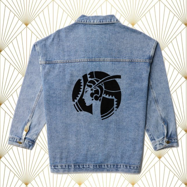 Art deco lady Denim Jacket (Creator Uploaded)