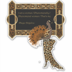 Art Deco Lady Empowering Quote