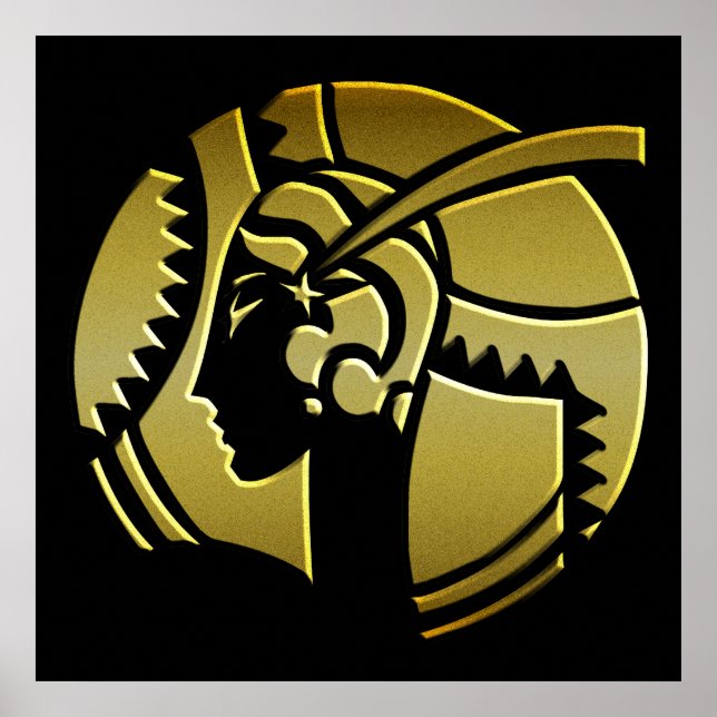 Art Deco Lady in Gold Poster (Front)