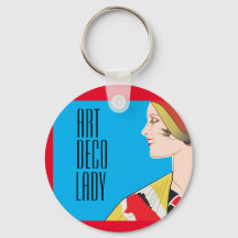 ART DECO LADY Key Ring